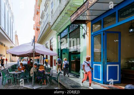 Bishop's Street - Calle del Obispo. La Habana - la Havana, Cuba, America Latina e Caraibi Foto Stock