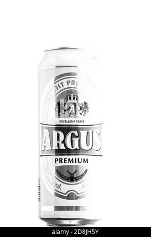 Birra Argus Premium Lager. Il supermercato Lild è una birra di marca. Foto in studio a Bucarest, Romania, 2020 Foto Stock