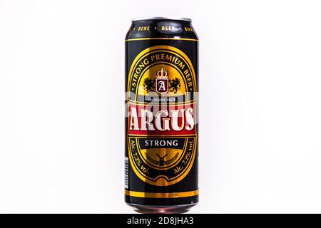 Birra Argus Premium Lager. Il supermercato Lild è una birra di marca. Foto in studio a Bucarest, Romania, 2020 Foto Stock