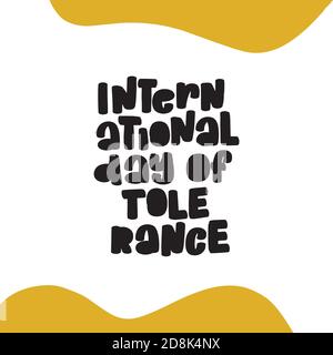 Giornata internazionale per l'illustrazione delle scorte di Tolerance Vector. Illustrazione Vettoriale