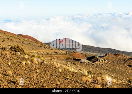 Vista dal Mauna Kea Summit sulla Grande Isola di Hawaii Foto Stock