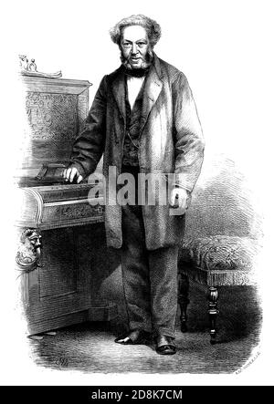 1870 , ceco : il pianista boemo IGNAZ Isaac MOSCHELES ( 1794 - 1870 ). Ritratto dell'incisore A. Neumann .- COMPOSITORE - MUSICA - ritratto - Ritratto - MUSICA CLASSICA - CLASSICA - MUSICA - MUSICA - PIANISTA - pianoforte - pianoforte - pianoforte --- Archivio GBB Foto Stock