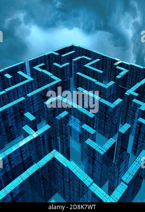 Cloud storage, illustrazione concettuale. Foto Stock