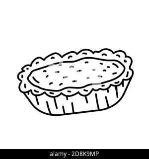 Icona freccetta uovo. Stile icona Doodle disegnata a mano o Black Outline Illustrazione Vettoriale