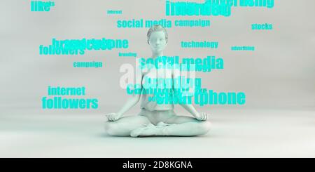 Internet Marketing industria con successo Donna sorridente Foto Stock