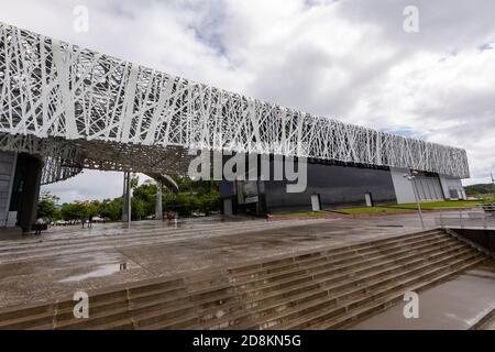 5 GENNAIO 2020 - Pointe-a-Pitre, Guadalupa, FWI - l'architettura del museo dell'Acte Memorial Foto Stock