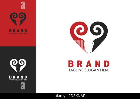 Logo Heart RAM Illustrazione Vettoriale