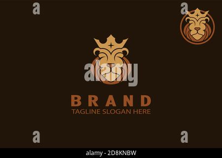 Logo del Re Leone Illustrazione Vettoriale