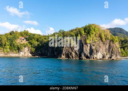 Anse la Raye, Santa Lucia, Indie Occidentali - Anse Cochon spiaggia Foto Stock