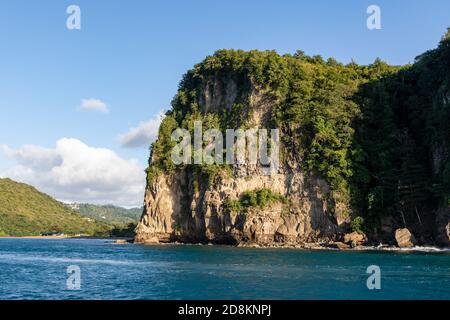 Santa Lucia, Indie Occidentali - Baia di Roseau, vicino alla baia di Marigot Foto Stock