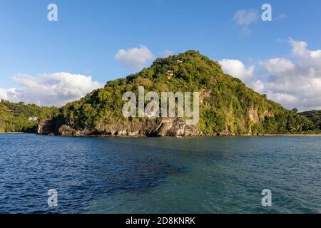 Santa Lucia, Indie Occidentali - Baia di Roseau, vicino alla baia di Marigot Foto Stock