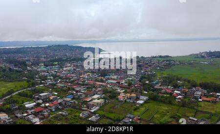 Marawi City e Lago Lanao, Isola di Mindanao. Marawi città e lago Lanao. Lanao del sur, Filippine. Foto Stock