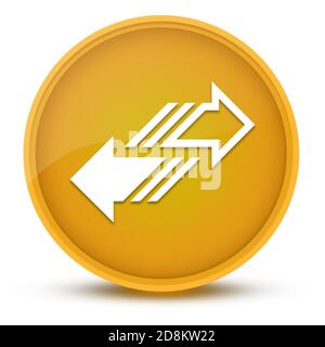Freccia di trasferimento elegante giallo lucido pulsante rotondo illustrazione astratta Foto Stock