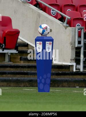 Ashton Gate Stadium, Bristol, Regno Unito. 31 Ott 2020. Campionato di calcio inglese della Lega Calcio, Bristol City contro Norwich; credito partita palla: Action Plus Sport/Alamy Live News Foto Stock