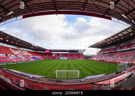 STOKE ON TRENT, INGHILTERRA. 31 OTTOBRE Vista generale dello Stadio Britannia, casa di Stoke City durante la partita del Campionato Sky Bet tra Stoke City e Rotherham United al Britannia Stadium di Stoke-on-Trent sabato 31 Ottobre 2020. (Credit: Jon Hobley | MI News) Credit: MI News & Sport /Alamy Live News Foto Stock