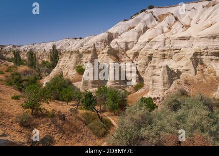 Cappadocia Love Valley paesaggio, Turchia Foto Stock