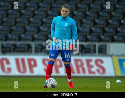 Liberty Stadium, Swansea, Glamorgan, Regno Unito. 31 Ott 2020. Campionato di calcio della Lega inglese, Swansea City contro Blackburn Rover; Harvey Elliott di Blackburn Rover durante il warm up Credit: Action Plus Sports/Alamy Live News Foto Stock