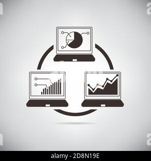 diagramma dei notebook per l'analisi dei dati Illustrazione Vettoriale