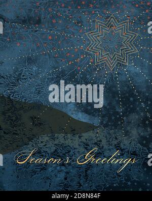 Concetto di Natale: saluti della stagione Foto Stock