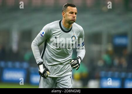 Stadio Giuseppe Meazza San Siro, milano, Italia, 31 Ott 2020, Samir Hananovic (FC Inter) durante FC Internazionale vs Parma Calcio 1913, Calcio italiano Serie A match - Credit: LM/Luca Rossini/Alamy Live News Foto Stock