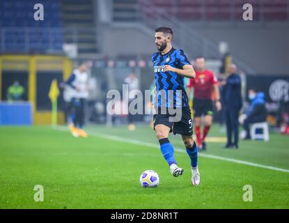 Milano, Italia. 31 Ott 2020. Roberto Gagliardini del FC Internazionale durante la Serie A 2020/21 partita tra FC Internazionale e Parma Calcio allo Stadio San Siro di Milano il 31 ottobre 2020 - Foto Fabrizio Carabelli/LM Credit: Fabrizio Carabelli/LPS/ZUMA Wire/Alamy Live News Foto Stock