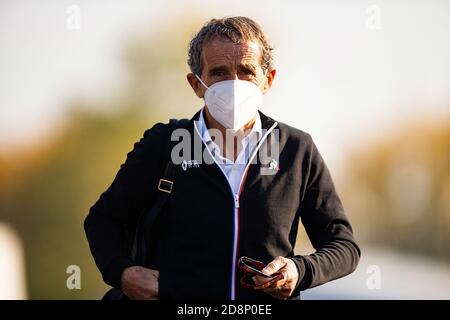 Imola, Italien. 31 Ott 2020. 31.10.2020, Autodromo Enzo e Dino Ferrari, Imola, Formula 1 Emirati Gran Premio dell'emilia Romagna 2020, nella foto Alain Prost (Renault) | utilizzo nel mondo Credit: dpa/Alamy Live News Foto Stock