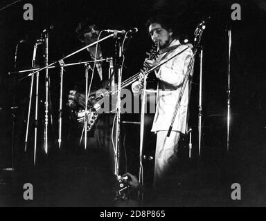 BOB DYLAN E LA BAND ALL'ISOLA DI WIGHT POP FESTIVAL 1970 Foto Stock