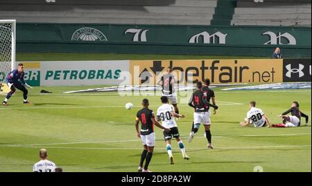 Curitiba, Brasile. 31 Ott 2020. Galdezani finirà per segnare durante la partita DI CORITIBA vs Atlético GO che si tiene allo stadio Couto Pereira di Curitiba, PR. Credit: Carlos Pereyra/FotoArena/Alamy Live News Foto Stock