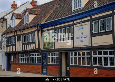 Il pub Lord Nelson a Ipswich, Suffolk, Regno Unito Foto Stock