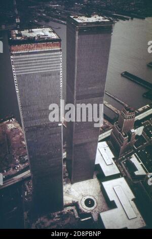 'Le ''Torri Gemelle'' del World Trade Center di New York City, ca. 1973' Foto Stock