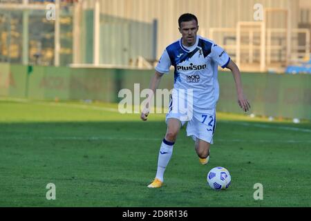 Josip Ilicic (Atalanta BC) durante FC Crotone vs Atalanta Bergamasca Calcio, Serie a di calcio Italiana, crotone, Italia, 31 Ott 2020 Credit: LM/Emman Foto Stock