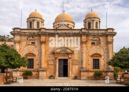 Das Kloster Agia Triada auf der Akrotiri Halbinsel, Chania, Creta, Griechenland, Europa | il Monastero di Agia Triada sulla penisola di Akrotiri, Cr Foto Stock