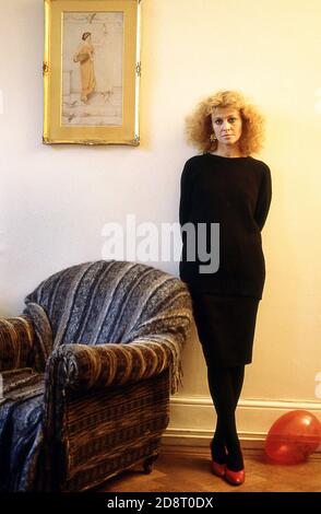 L'attrice britannica Julie Christie a casa a Londra 1982 Foto Stock