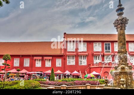 Melaka, Malesia : edifici olandesi nel centro storico Foto Stock