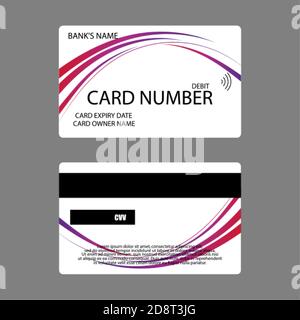 Carte bonus con onde colorate. Design per carte bancarie. Certificati. eps 10 Illustrazione Vettoriale