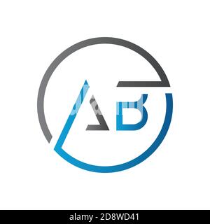 Modello vettoriale di progettazione del logo della lettera AB iniziale. Creative Letter AB Logo Design Illustrazione Vettoriale