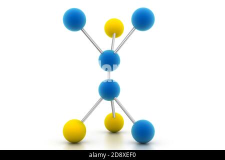 Modello 3D di una molecola Foto Stock