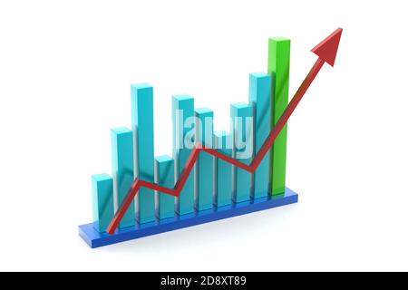 3D rendering grafico di business Foto Stock