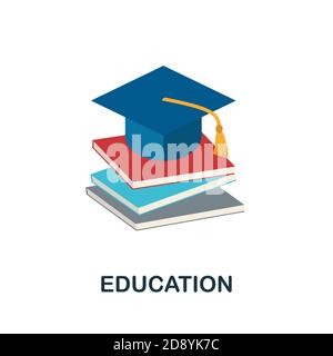 Icona formazione. Elemento semplice della collezione di creatività. Creative Education icona per web design, modelli, infografiche e altro ancora Illustrazione Vettoriale
