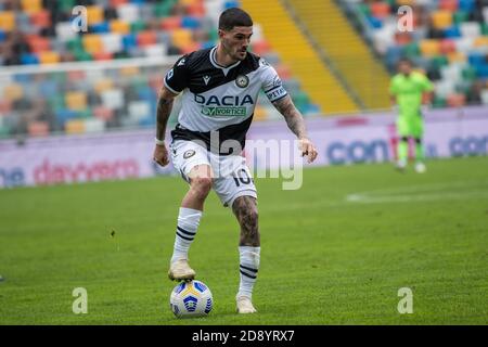 Udine, Italia. udine, 2020 Italy, Dacia Arena Friuli Stadium, 01 Nov 2020, Rodrigo de Paul (Udinese Calcio) durante Udinese vs Milano - Calcio italiano Serie A match - Credit: LM/Alessio Marini Credit: Alessio Marini/LPS/ZUMA Wire/Alamy Live News Foto Stock