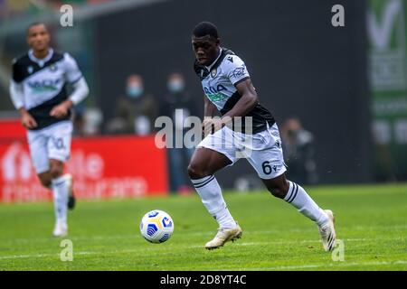 Udine, Italia. udine, 2020 Italy, Dacia Arena Friuli Stadium, 01 Nov 2020, Makengo Jean (Udinese) durante Udinese vs Milano - Calcio italiano Serie A match - Credit: LM/Alessio Marini Credit: Alessio Marini/LPS/ZUMA Wire/Alamy Live News Foto Stock