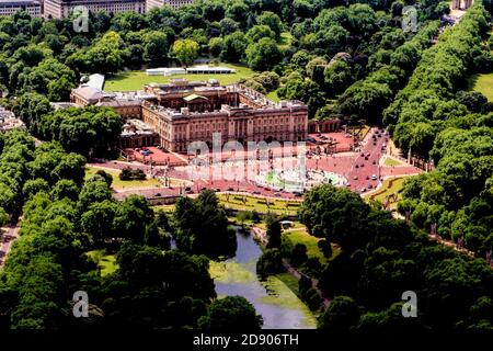 Vista aerea di Buckingham Palace Foto Stock