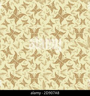 Farfalla senza cuciture colorato disegno astratto fatto da fiori Foto Stock