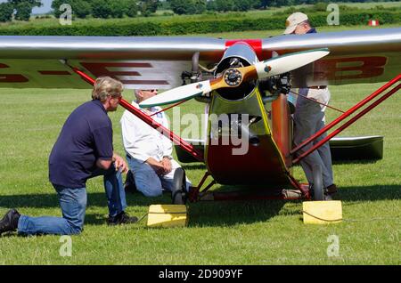 ANEC II, G-EBJO, alla Shuttleworth Collection, Old Warden, Biggleswade, Bedfordshire, Foto Stock