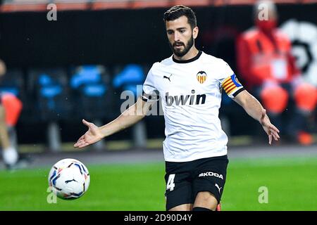 VALENCIA, SPAGNA - 01 NOVEMBRE: Jose Gaya di Valencia CF durante la Liga Santander match tra Valencia CF e Getafe allo stadio Mestalla il 01 novembre 2020 a Valencia, Spagna. (Foto di Pablo MoranoOrange Pictures) Foto Stock