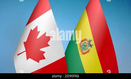 Canada e Bolivia due bandiere Foto Stock