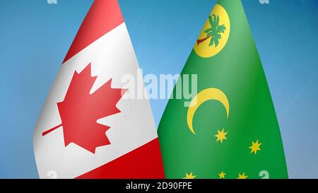 Canada e Cocos Keeling Islands due bandiere Foto Stock