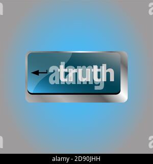 Verità tasto sulla tastiera del computer - concetto di business Foto Stock