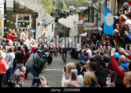 tour de yorkshire a haworth Foto Stock