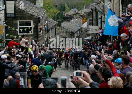 tour de yorkshire a haworth Foto Stock